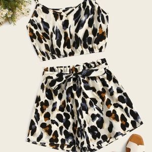 Matching Set - Cami Top with Belted Shorts